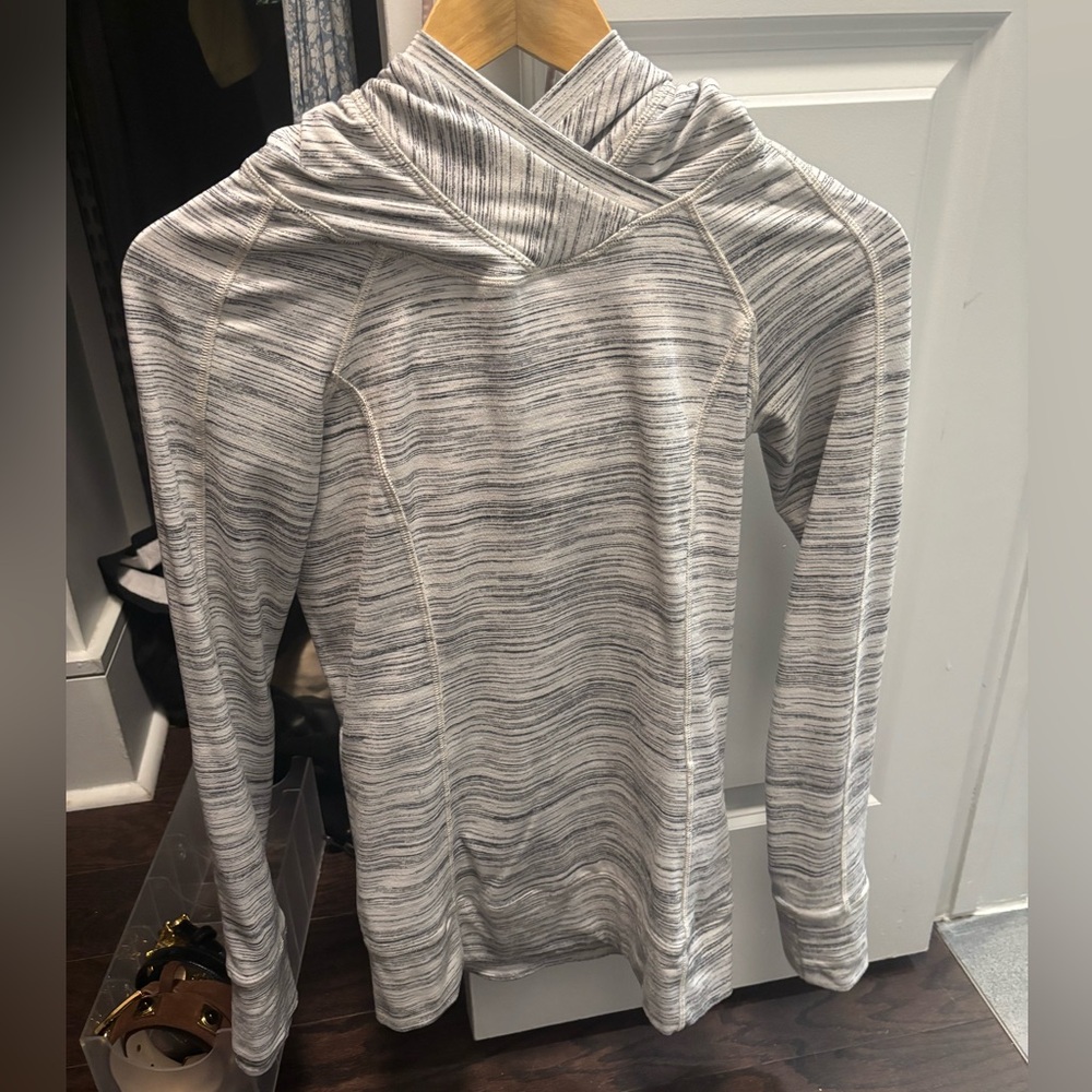 Lululemon Athletica Gray Striped Pullover